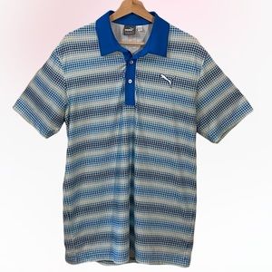 Puma Blue Golf Polo Shirt Size Small
